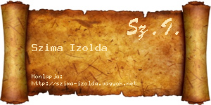 Szima Izolda névjegykártya